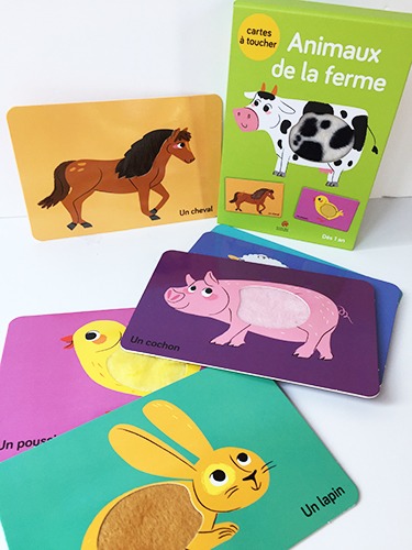 Contenu du jeu de Cartes à toucher animaux pour portfolio